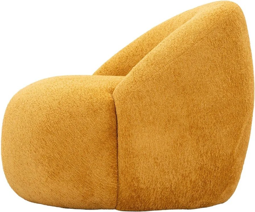 Кресло от букле в цвят горчица Ginerva – Mauro Ferretti