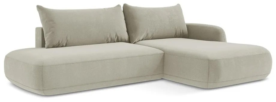 Бежов сгъваем ъглов диван (десен ъгъл) Hale – Makamii