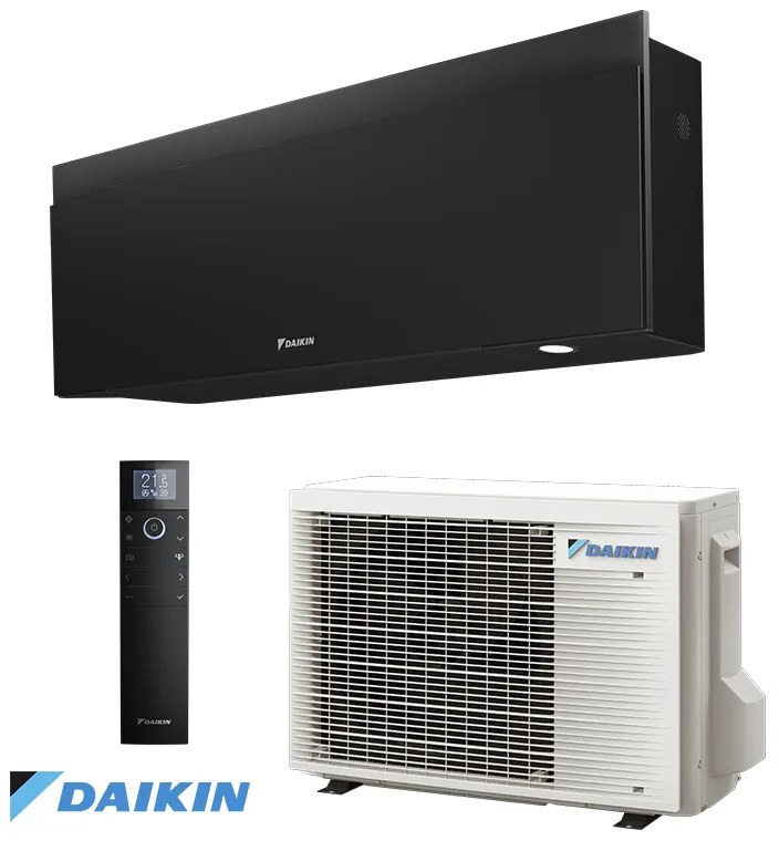 Инверторен климатик Daikin Emura 3 FTXJ25AB + RXJ25A, 9000 BTU, 17 м2, A+++, Wi-Fi, R-32, Черен