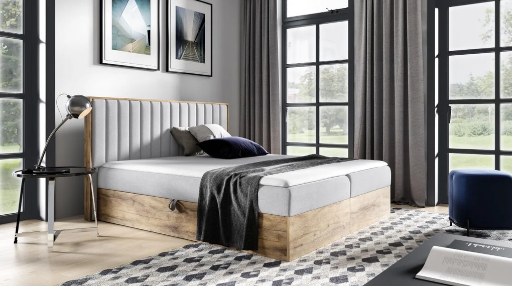 Тапицирано легло Wood 4-Gkri-160 x 200