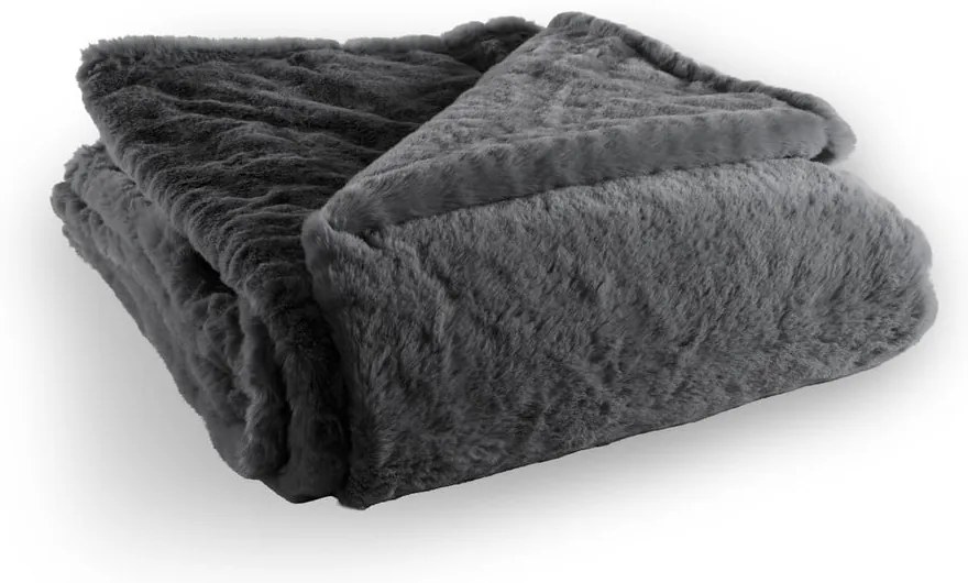 Сиво одеяло от изкуствена кожа 150x200 cm Ruby – Tiseco Home Studio