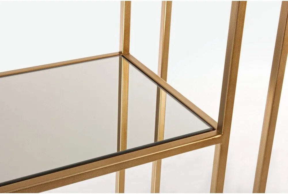 Стоманена библиотека в златист цвят 68x172,5x28 cm Elenor – Bizzotto