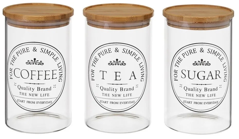 Стъклени кутии в комплект от 3 бр. – Casa Selección