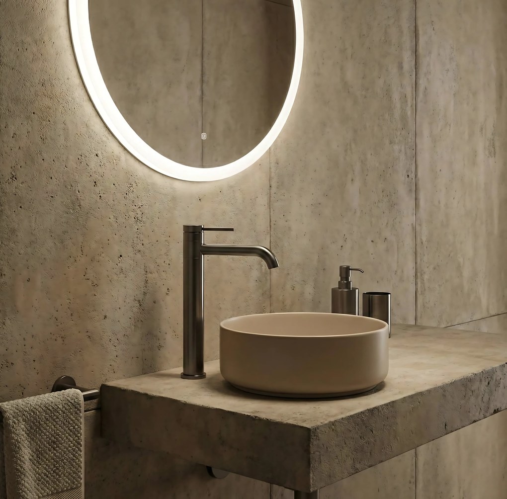 Смесител за баня Rea LUNGIS Gun Grey Super High