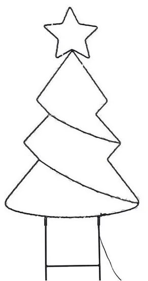 Solight 1V290 - LED външна коледна украса 85xLED/3xAA IP44 топла бяла елха