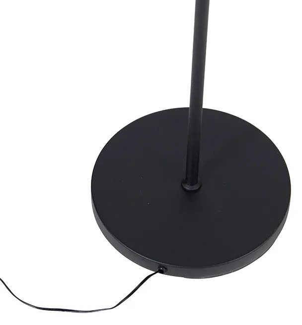 Подова лампа черна с LED и дистанционно управление - Bumu