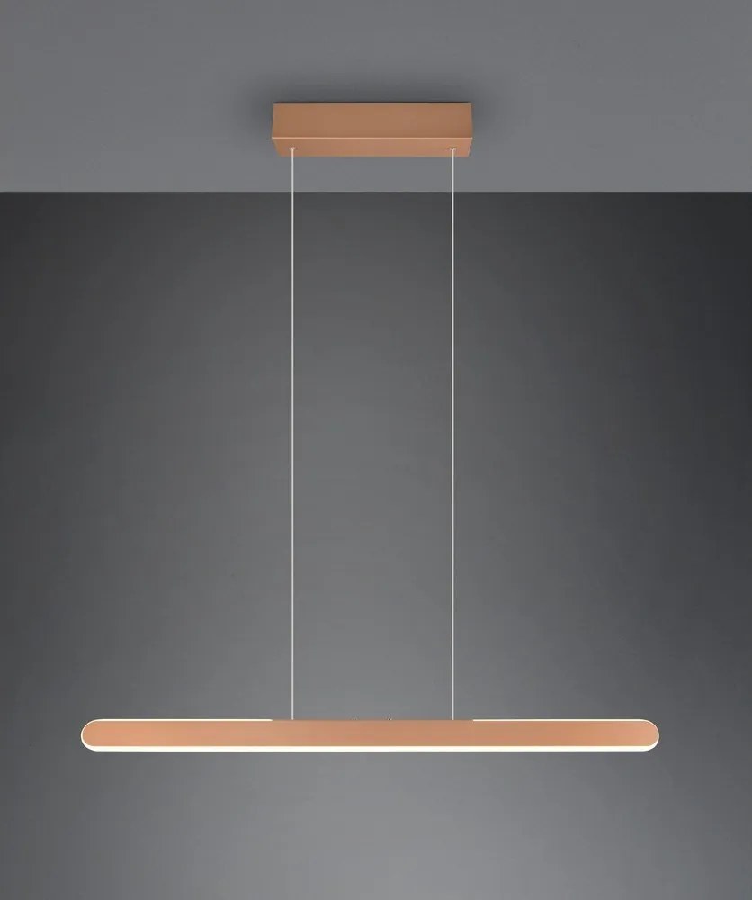 Кафяво LED висящо осветително тяло Helios - Trio