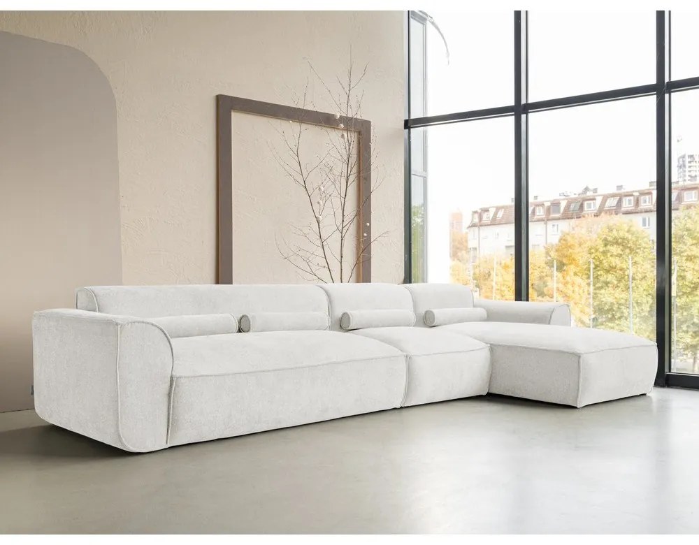 Бял ъглов диван (десен ъгъл) Flex Felix – Miuform