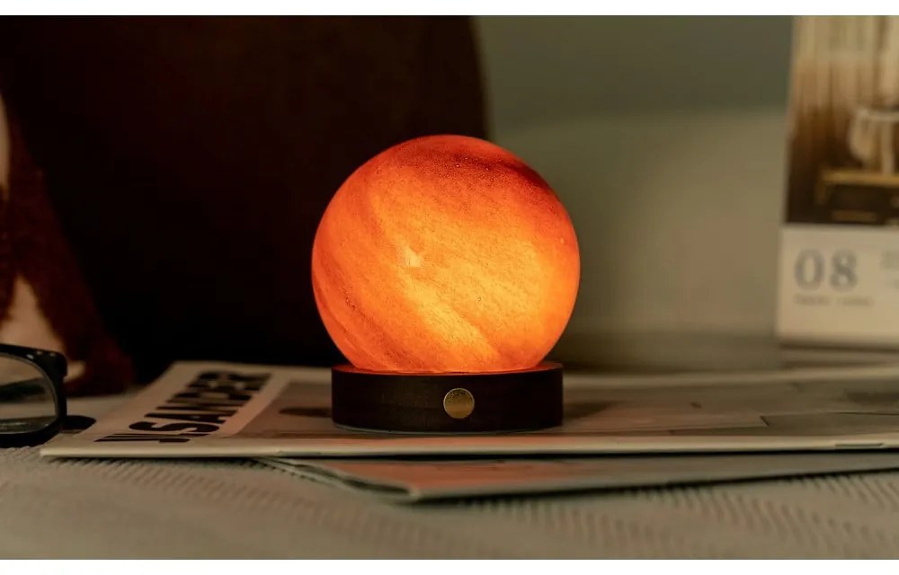 Тъмнокафява светлинна декорация с USB ø 8 cm Sand Storm – Gingko