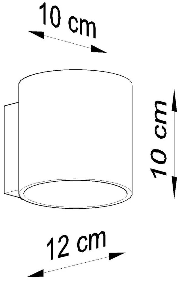 Тъмносива стенна лампа ø 10 cm Roda – Sollux