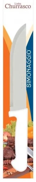Кухненски нож от неръждаема стомана 20см с бяла дръжка SIMONAGGIO-CHURRASCO (1315/8)