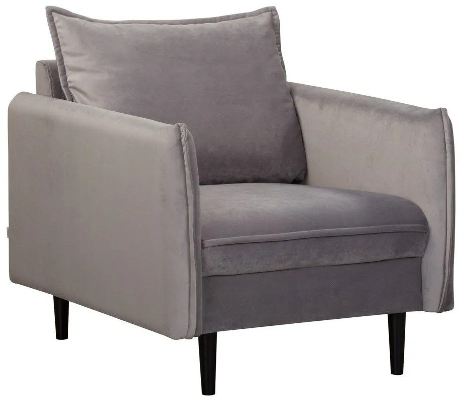 Сиво кадифено кресло Juli – Ropez