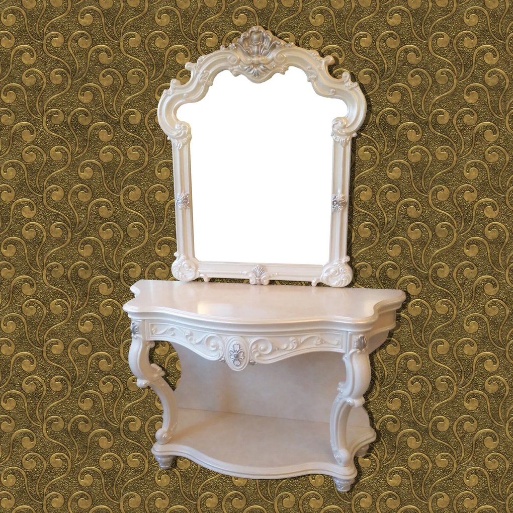 Конзолна маса с огледало CL 006, серия Chanel, в стил Рококо