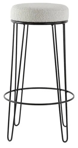 Бял тапициран бар стол (височина на седалката 73 cm) Alice – Light &amp; Living