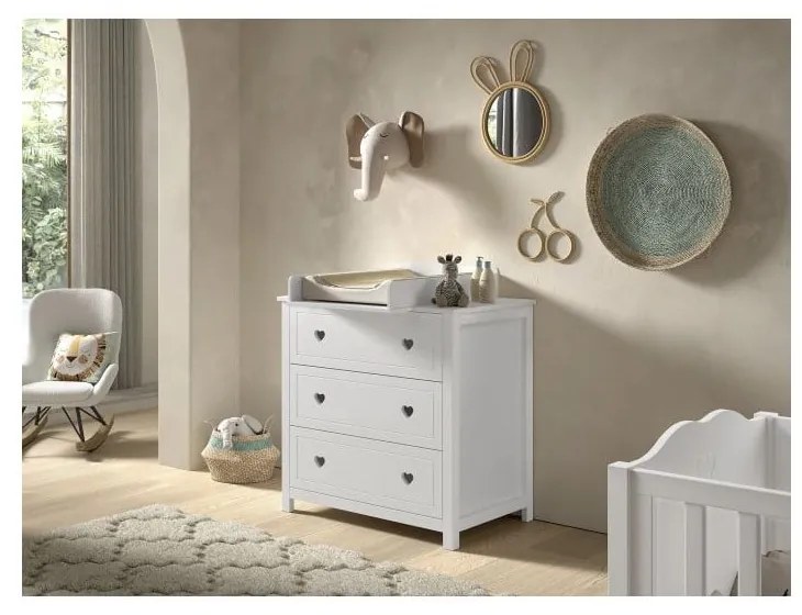 Бяла маса за преповиване (дълбочина на подходящ шкаф 57 cm) Amori – Vipack