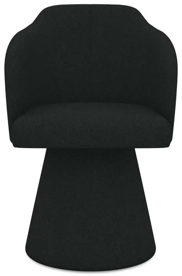 Черен тапициран трапезен стол Kanoa – Makamii