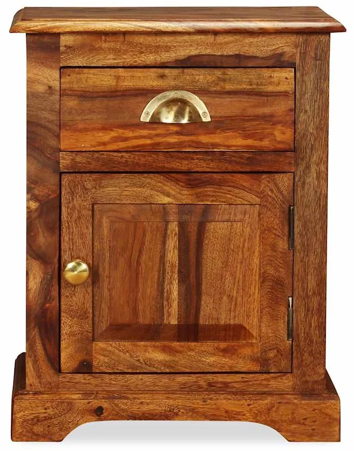 243938 vidaXL Нощно шкафче, 40x30x50 см, акациево дърво масив