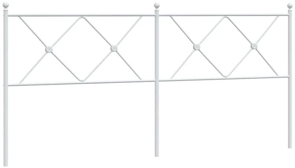 376587 vidaXL Метална резервна табла за легло, бяла, 180 см