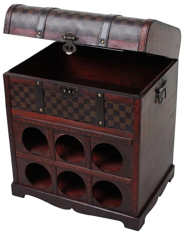 Кафяв шкаф за вино за 6 броя бутилки 41x48 cm – Deco Pleasure