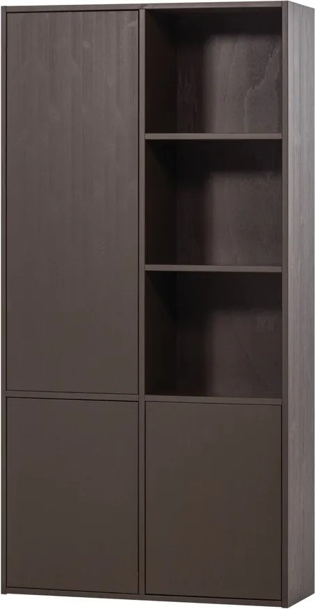 Тъмнокафяв модулен шкаф от масивен бор 108x215 cm Meggy – WOOOD