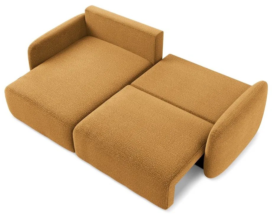 Оранжев разтегателен ъглов диван с място за съхранение (ляв ъгъл) Kalena – Makamii