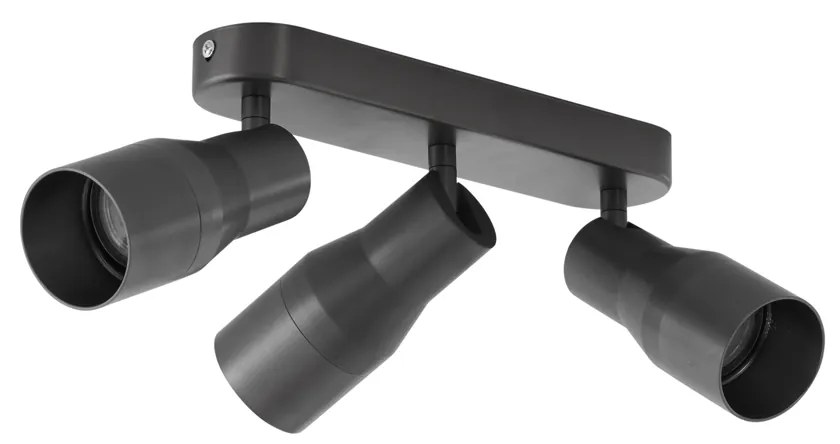 Кръгъл таванен прожектор тъмно сив GU10 50mm 3-светлинен - Stanley