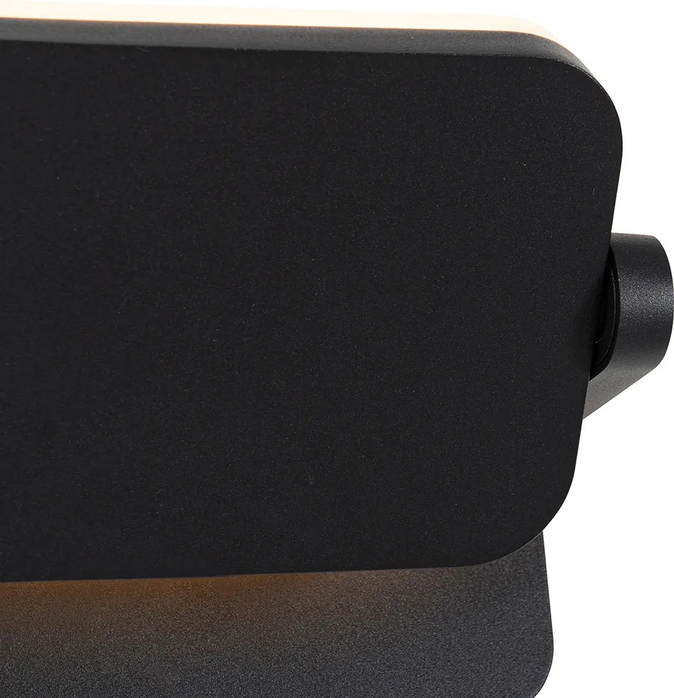 Външна стенна лампа черна с LED регулируема - Kamile