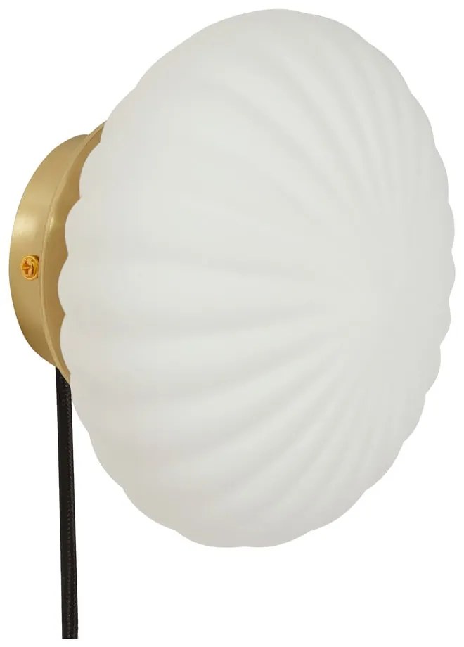 Бяла стенна лампа Kumu – Hübsch