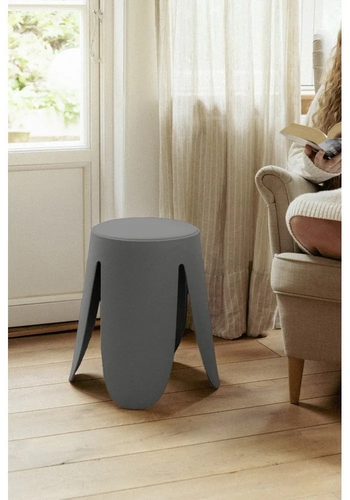 Антрацитен пластмасов стол Comiso – Wenko