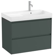 Конзолен шкаф за баня A851690513, Roca, MDF, с умивалник, зелен мат, 80х46х64.5см