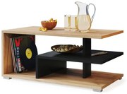 ЛИНК  Дъб Крафт злато/Черен - МОДЕРНА ХОЛНА МАСА С РАФТ