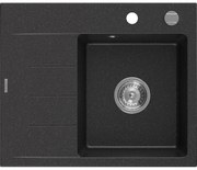 Mexen Ben Гранитна мивка с 1 камера и отцедник, дясна 600 x 500 мм,