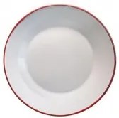 Емайлирана чиния ф8,5см крем/червено RETRO-(61F/8,5 105-105)