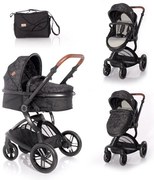 Детска комбинирана количка LUMINA LORELLI - Black