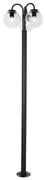 Фенер черен с пластмаса 200 см 3-светлини IP44 - Sfera