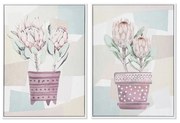 Картина DKD Home Decor Саксия (53 x 4,5 x 73 cm) (2 броя)