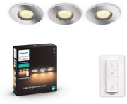 Philips - К-кт 3 бр. LED димируеми лунички за баня 1xGU10/5W/230V IP44 + дистанционно