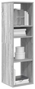 860288 vidaXL Библиотека, сив сонома, 34x31x112 см, инженерно дърво