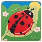Bigjigs - Многослоен пъзел на жизнения цикъл - Калинка