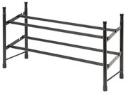 Черен метален телескопичен шкаф за обувки - Compactor