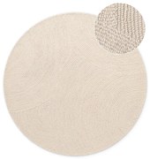 Ръчно изработен вълнен кръгъл килим в светло естествен цвят ø 150 cm Eleni Natural White – Hanse Home