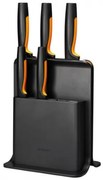Fiskars - Комплект 5 бр. ножове FunctionalForm с PVC поставка