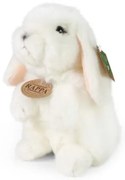 Rappa - Плюшено Бяло зайче, седящо, 18 см., серия Еко приятели
