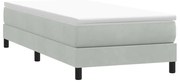3315807 vidaXL Box Spring Легло без матрак Светло сиво 90x210 cm Кадифе
