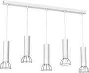 Висящ полилей DANTE 5xGU10/25W/230V бял/лъскав хром
