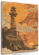 Картина на платно – Оранжев приказен фар