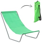 Сгъваем плажен шезлонг - зелен