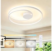 Brilagi- LED плафон TWISTER LED/75W/230V с регулируема яркост Ø 70 см бял + дистанционно управление