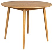 Кръгла маса за хранене с дъбов плот ø 100 cm Fabio - White Label