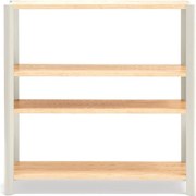 Кремав/в светло естествен цвят стелаж от декор от дъб 126x128x43 cm Bona – Teulat